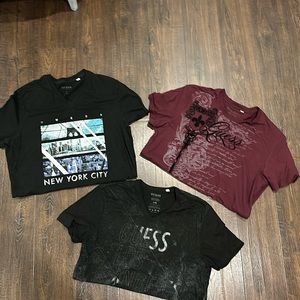 3 men’s guess shirts size large worn only a few times great condition